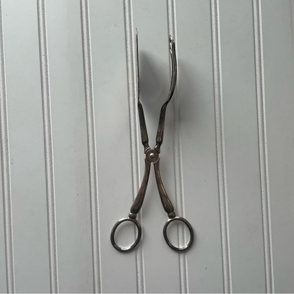 Vintage E.R. Zinc, Silver Plated, Scissor Style, Serving Tongs, Made in Italy - Picture 10 of 10